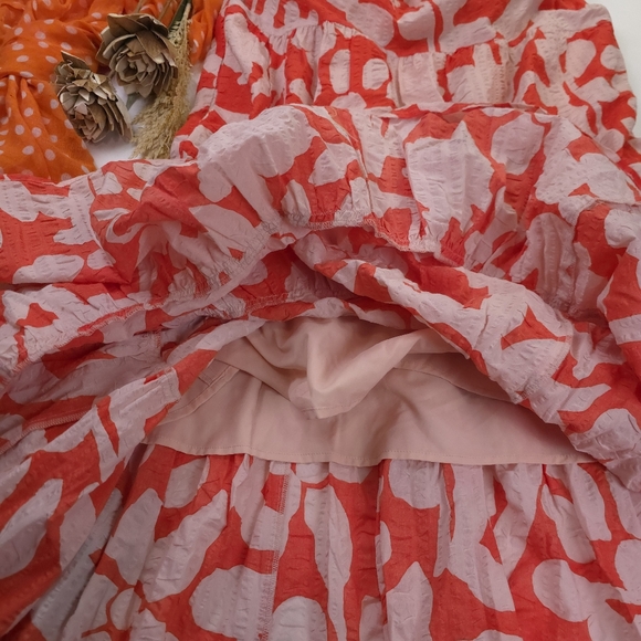 Nordstrom Christina Martinez Red & White Tie-Shoulder Sundress Sz M - Picture 4 of 11